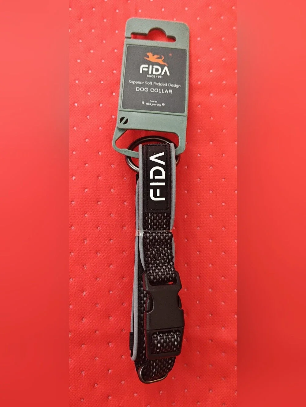 Black Soft-Padded Dog Collar - Adjustable Comfort